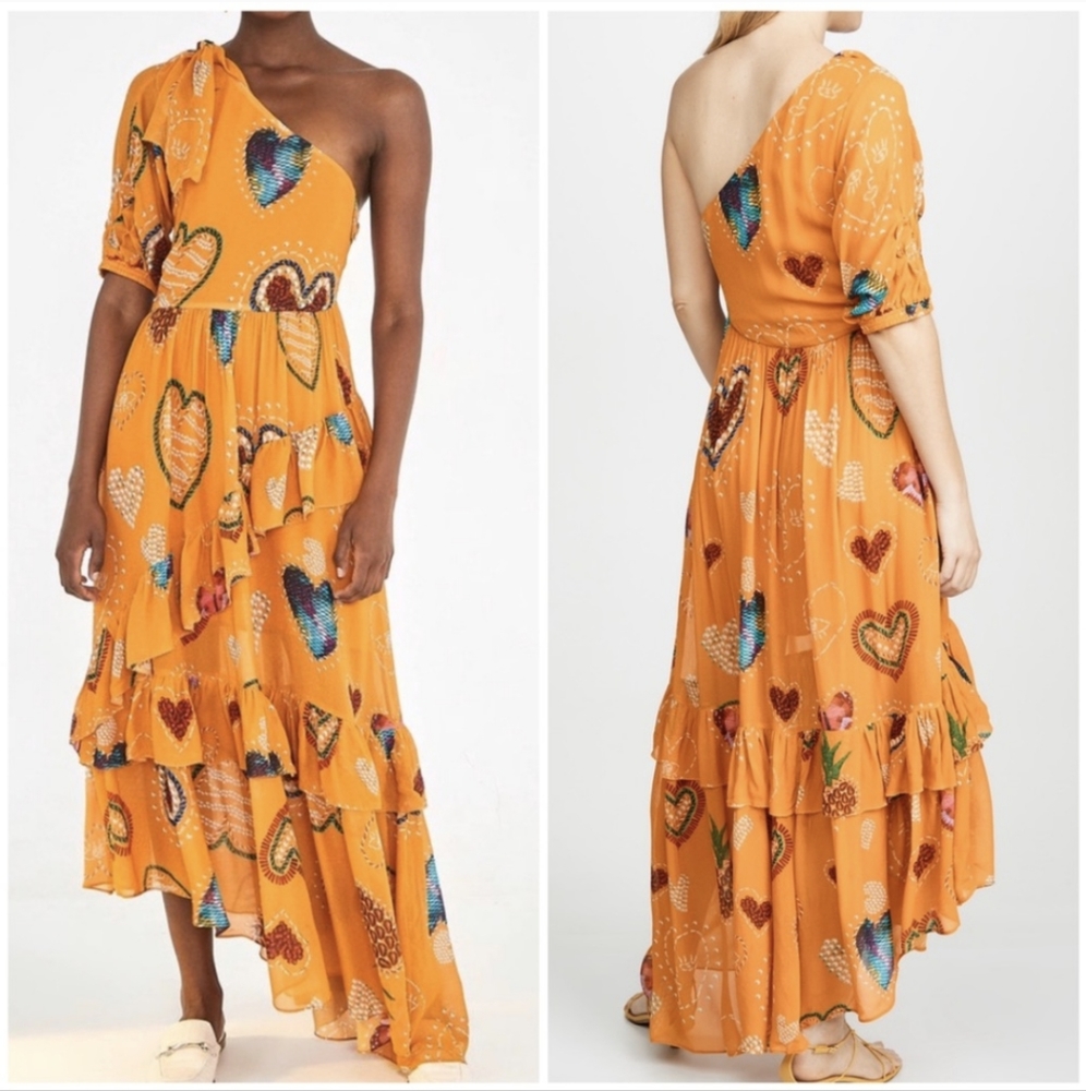 NWT Farm Rio heart Maxi dress